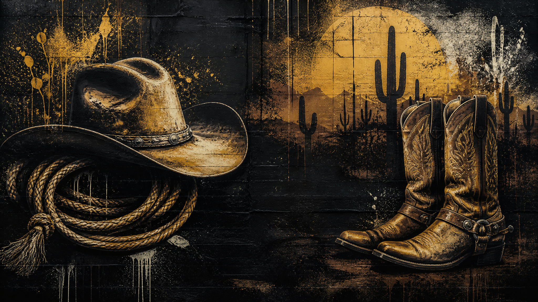 Mural western y urbano ALUCIN Wester Wear